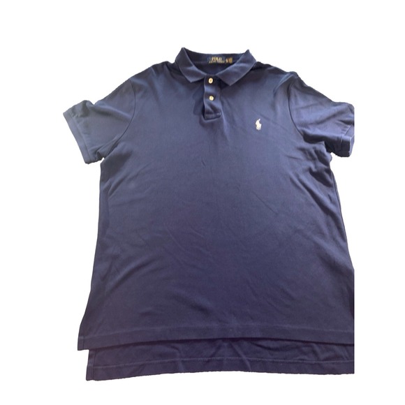 Polo Ralph Lauren Polo Shirt XL Mens Navy Blue Preppy Pony Casual - Picture 1 of 7